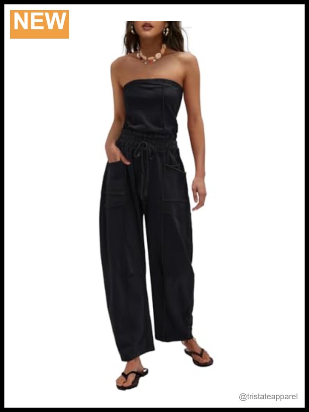 Womens Strapless Wide Leg Jumpsuit Off Shoulder Sleeveless One Piece Romper